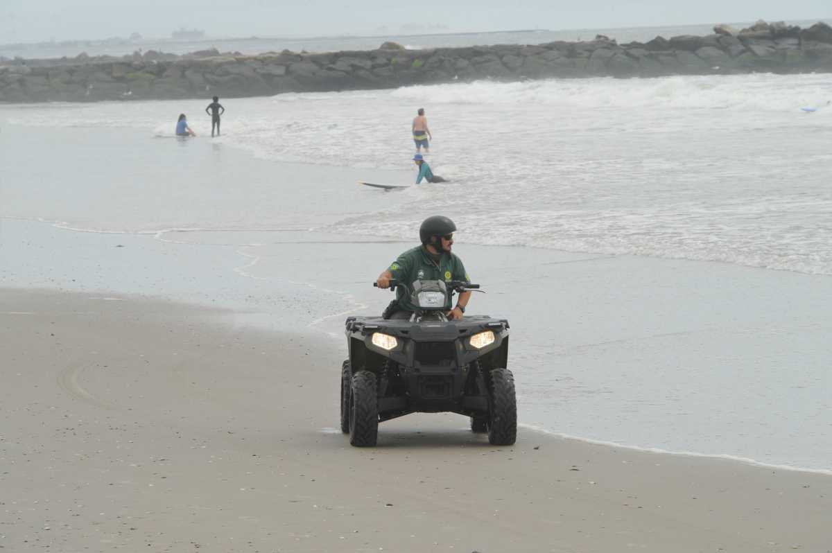 Park Rangers keep an eye on conditions at sea.