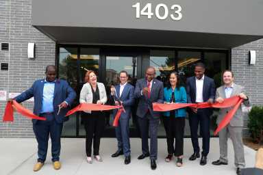 Khaleel Anderson, Christine Quinn, Jeff Blau, Donovan Richards, Stacey Pheffer Amato, Jamar Adams, Frank Monterisi_Image by Marissa Kaiser for Related Companies