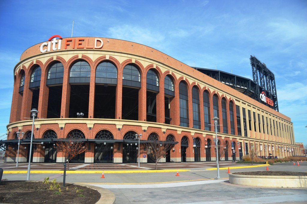 Exterior shot of Citi Field, home of the New York Mets and temporary home of NYCFC.