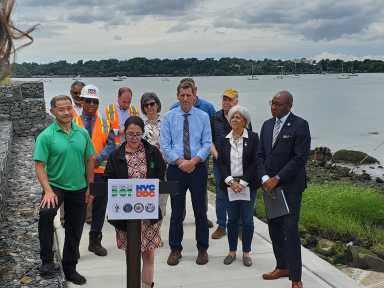 Little Neck Bay Douglaston Queens stabilization project