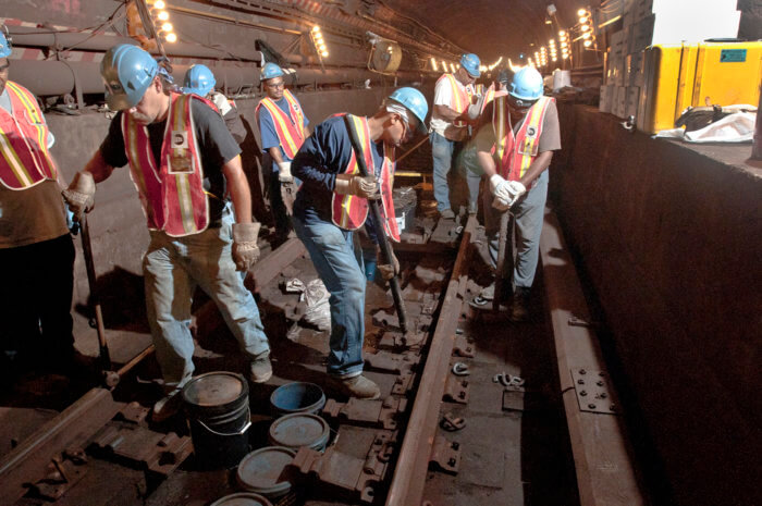 MTA track replacement in southeast Queens