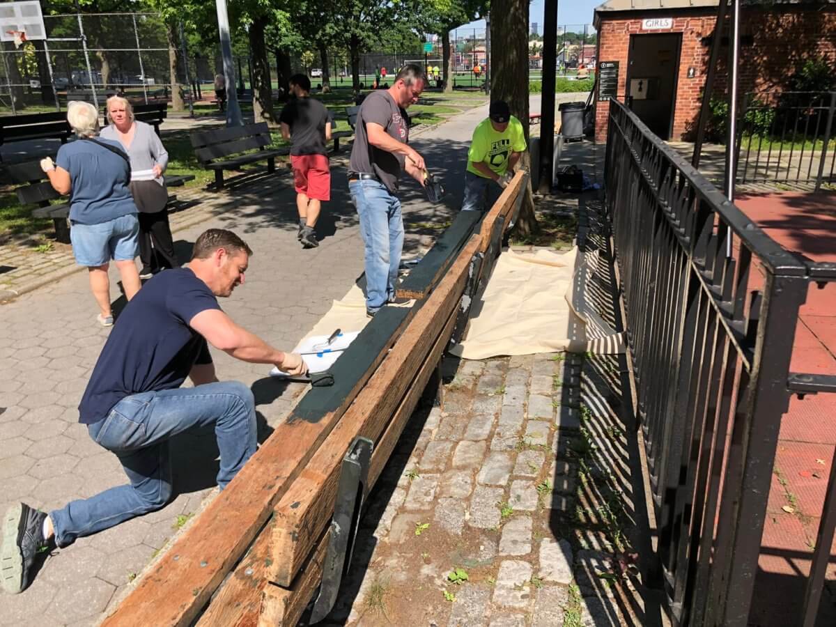 Clean up of Frank Principe Park in Maspeth