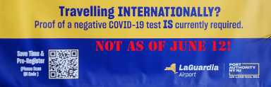 USA bound travelers no longer need a negative to enter the country.