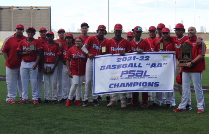 Flushing High School baseball team wins PSAL 2022