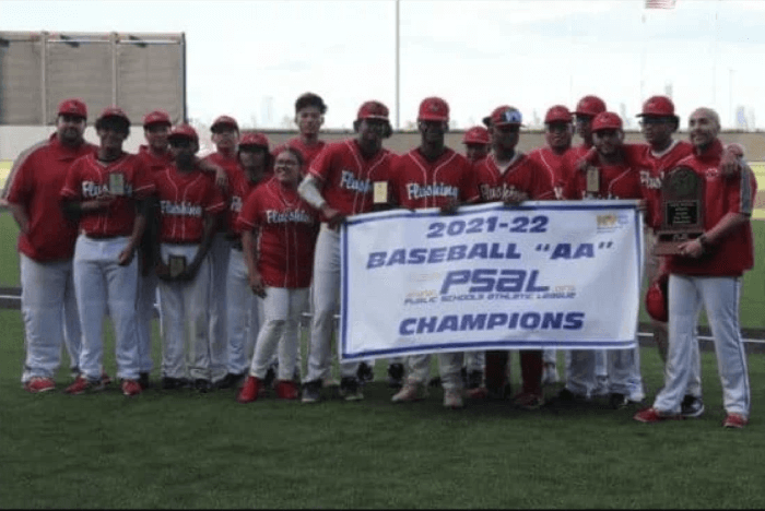 Flushing High School baseball team wins PSAL 2022