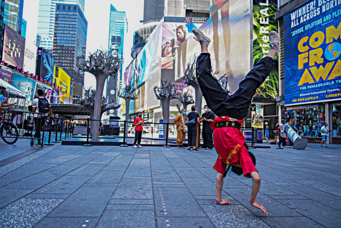 Hong Kong Dragon Boat Festival awakening ceremony in Times Square
