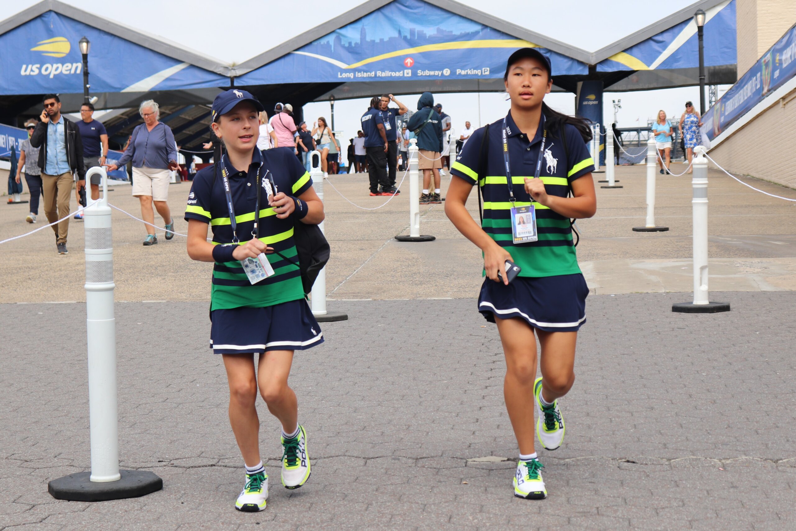 Ball crew members at the US Open (Photo: Michael Dorgan, Queens Post)