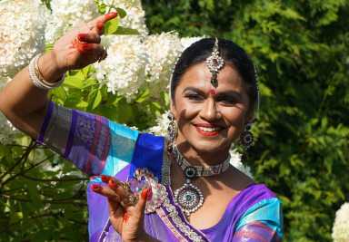 Diwali Abha purple & blue