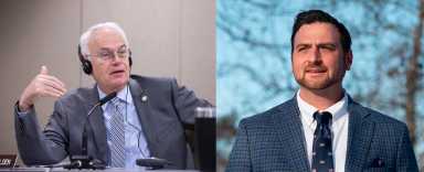 Council Member Robert Holden and District 30 candidate Paul Pogozelski