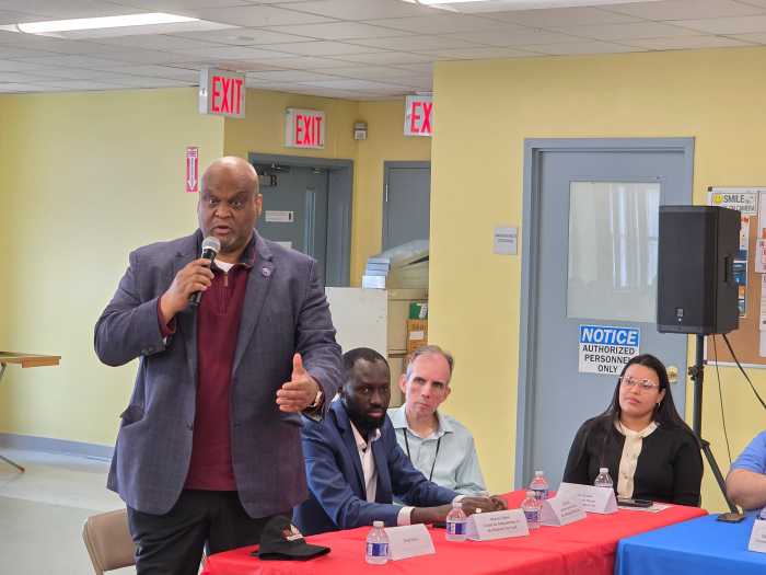 Frank Taylor speaks on Wednesday. Photo: Shane O'Brien.