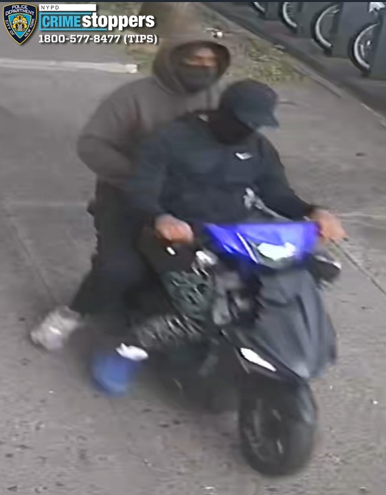 Cops are looking for these suspects who allegedly robbed a motorist at gunpoint in Corona. 