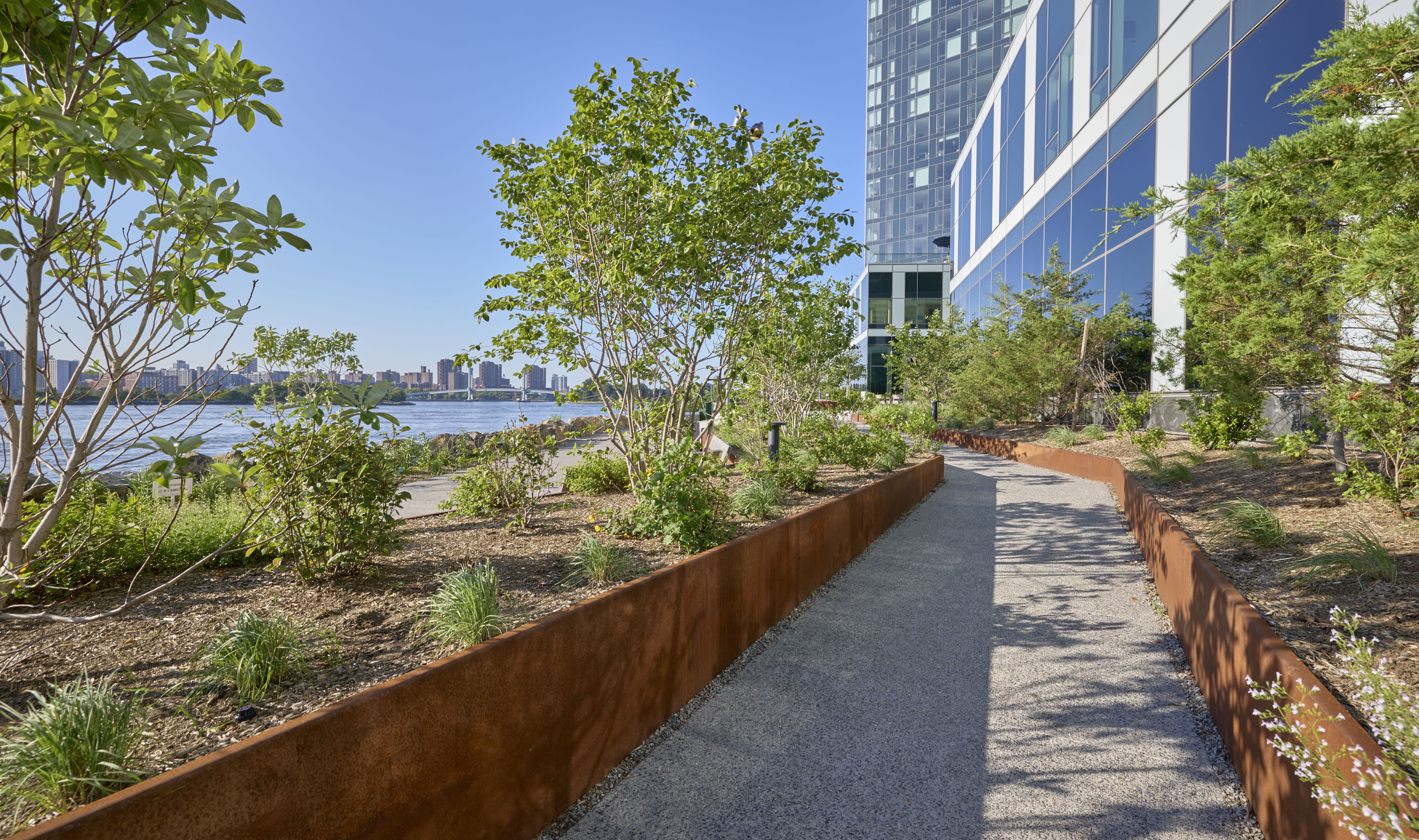 The long-awaited Halletts Point esplanade is open to the public along the East River waterfront in Astoria.