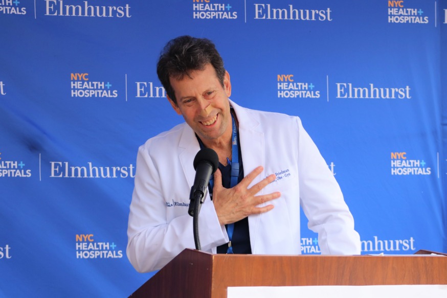 Donovan Richards Elmhurst Hospital (Photo by Michael Dorgan)